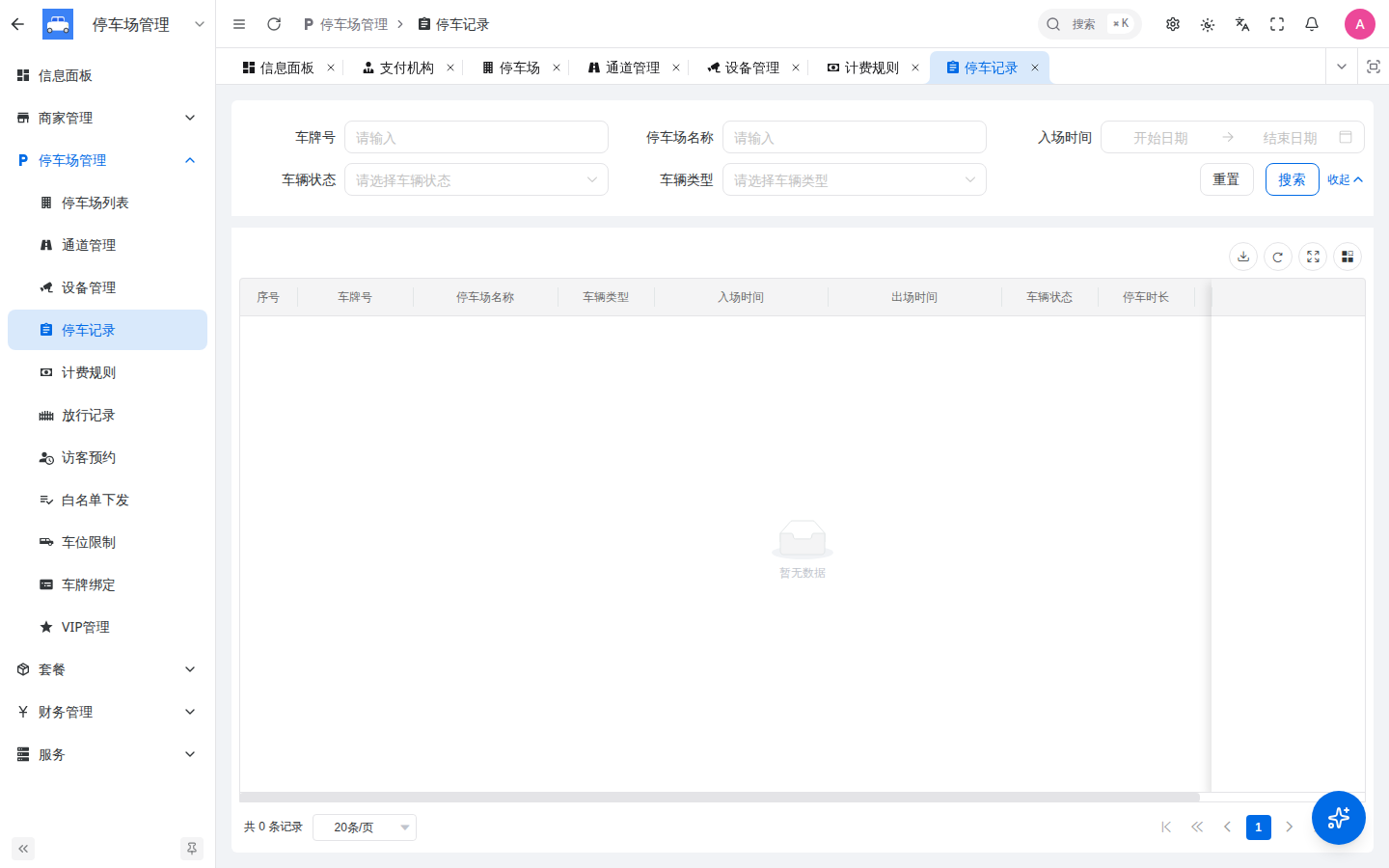 停车记录与查询口径